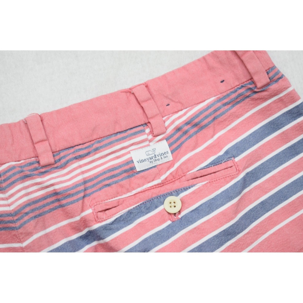 Vineyard Vines Whale Breaker Shorts Striped Flat Front Chino Mens‎ Size 42 x 9"
